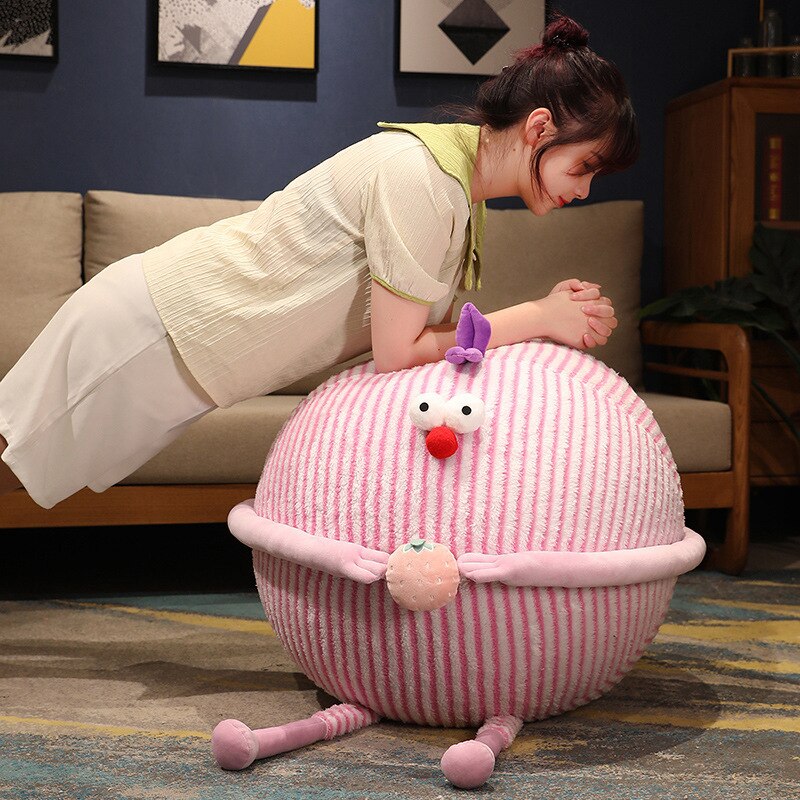 New Inflatable Sofa Plush Toys Cute Chicken Creative Network Cartoon Yoga Ball Cross-border Girlfriend Gift