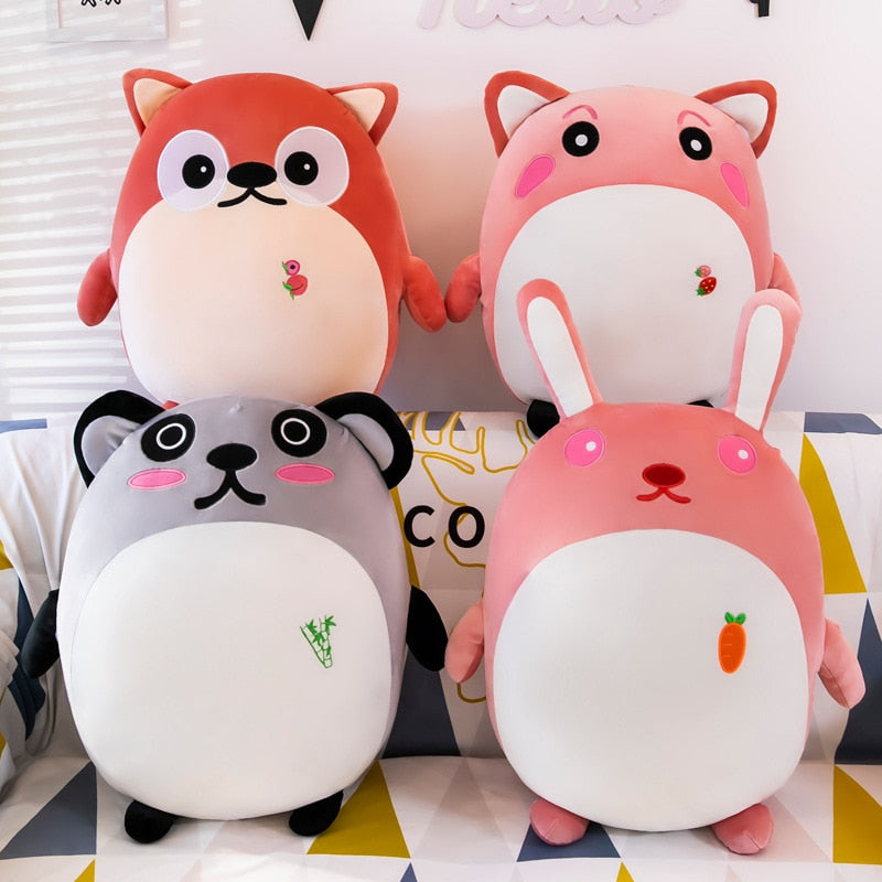 New Large Size Panda Fox Rabbit Cat Plush Toys Kids Cushion Pillow Soft Car Sofa Animal Stuffed Dolls Children Birthday Gift