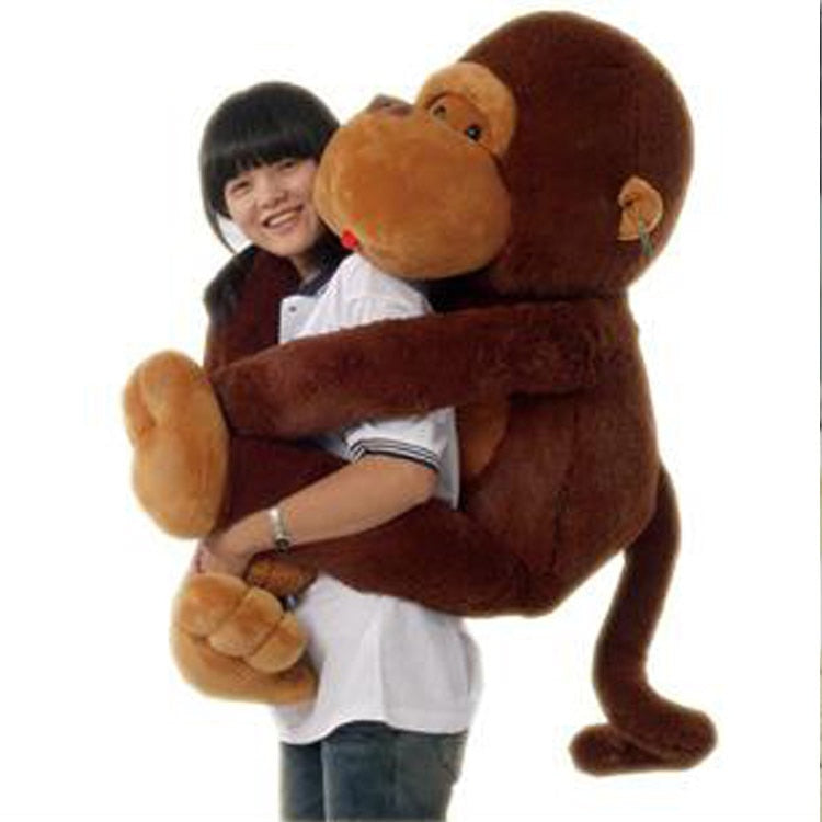 New Lovely Big Brown Monkey Plush Toy Soft Stuffed Giant Animal Doll Kid Gift Hot Toys for Children Cute Plush