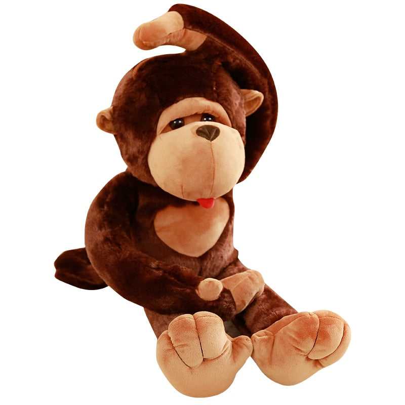 New Lovely Big Brown Monkey Plush Toy Soft Stuffed Giant Animal Doll Kid Gift Hot Toys for Children Cute Plush