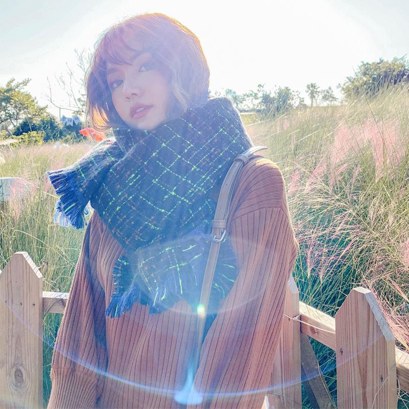 New Plaid Printed Thick Warm Scarf