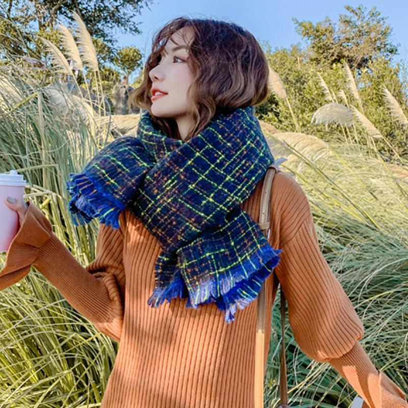 New Plaid Printed Thick Warm Scarf