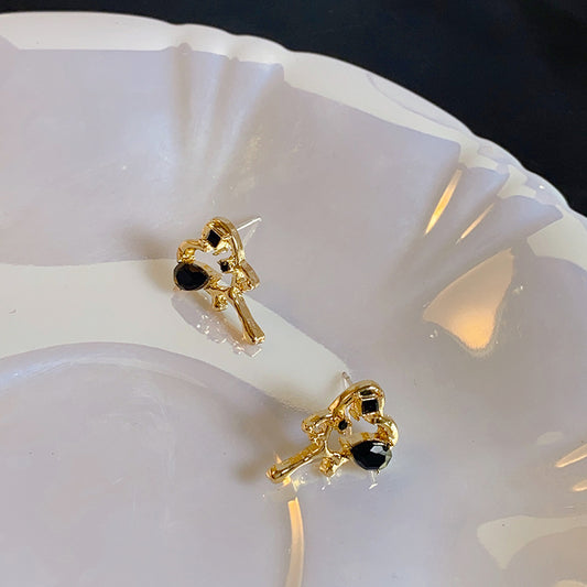 Skeleton love earrings