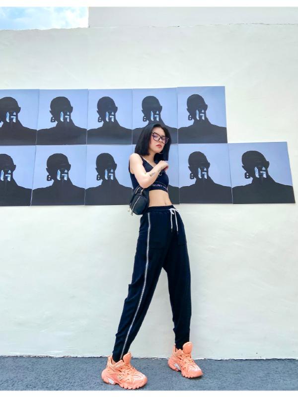 Plus Size Loose Lac-Up Zipper Sports Pants