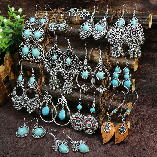 Exquisite Turquoise Bell Earrings
