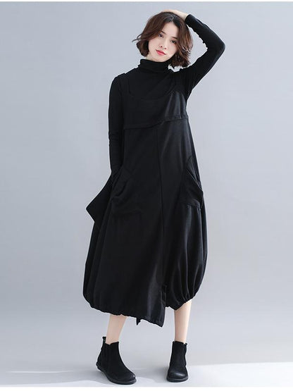 Loose Solid Wide Leg Straps Jumpsuits