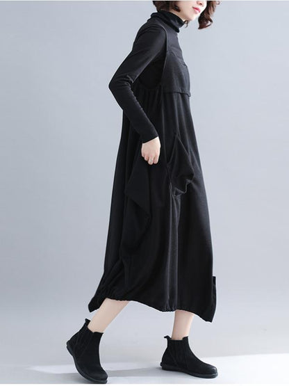 Loose Solid Wide Leg Straps Jumpsuits