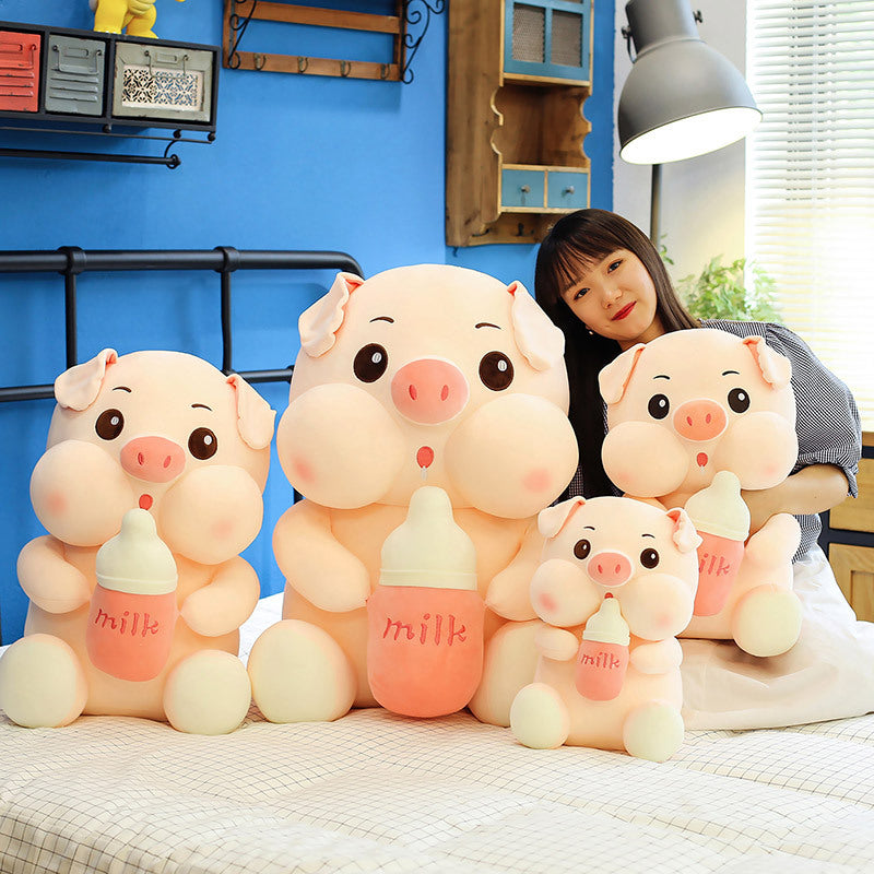 Stuffed Animal Bottle Pig Plush Toy