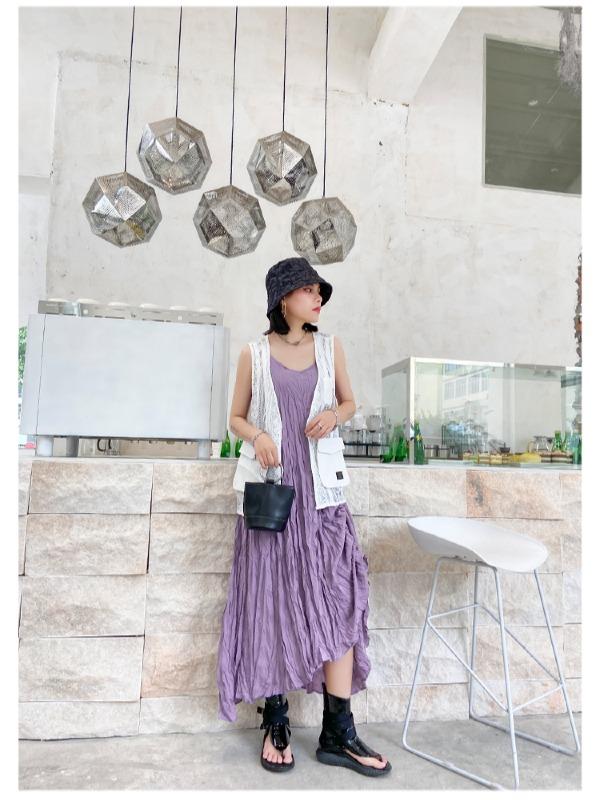 Elegance Sexy Pleats Suspender Dress