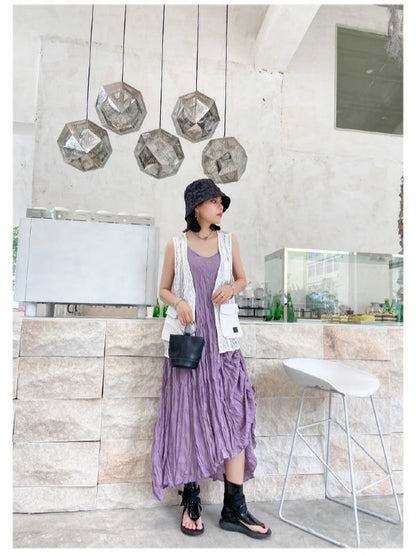 Elegance Sexy Pleats Suspender Dress