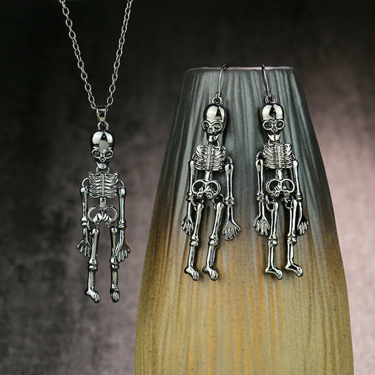Halloween skeleton pendant necklace