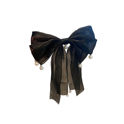 Floating ribbon bow Hair Clips