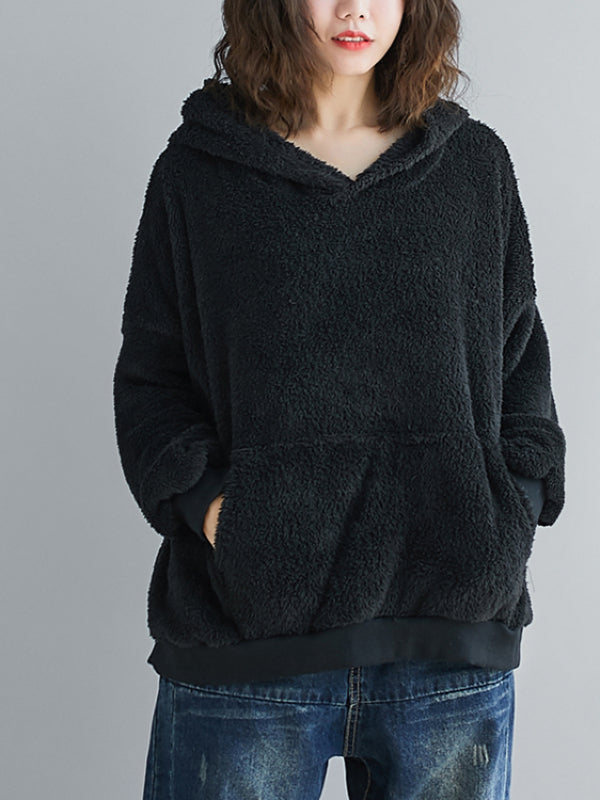 CASUAL WARM THICKEN HOODIE SWEATSHIRT