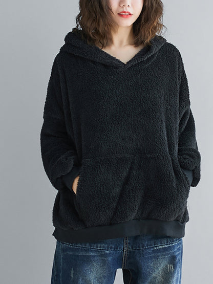 CASUAL WARM THICKEN HOODIE SWEATSHIRT