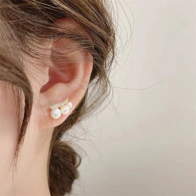 S925 Silver Needle Small Pearl Earrings