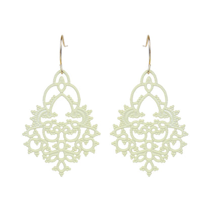 Multi-color leaf-shaped hollow earrings