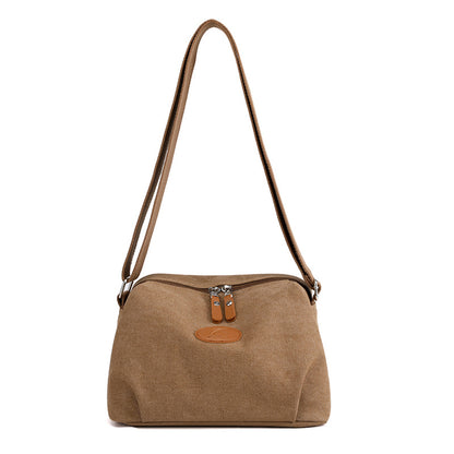 Women's small canvas bag 2021 new leisure Commuter Bag versatile messenger bag cross border foreign trade single shoulder canvas bag