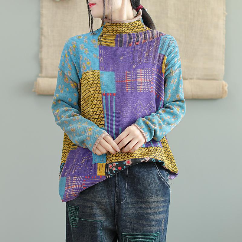 Autumn Winter Printed Long Sleeve Sweater