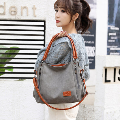 Simple cloth bag, sail cloth bag, new student literature and Art Cross bag, large capacity women's bag, canvas bag, women's shoulder bag