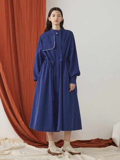 Autumn Long Knee Literary Cotton Dress