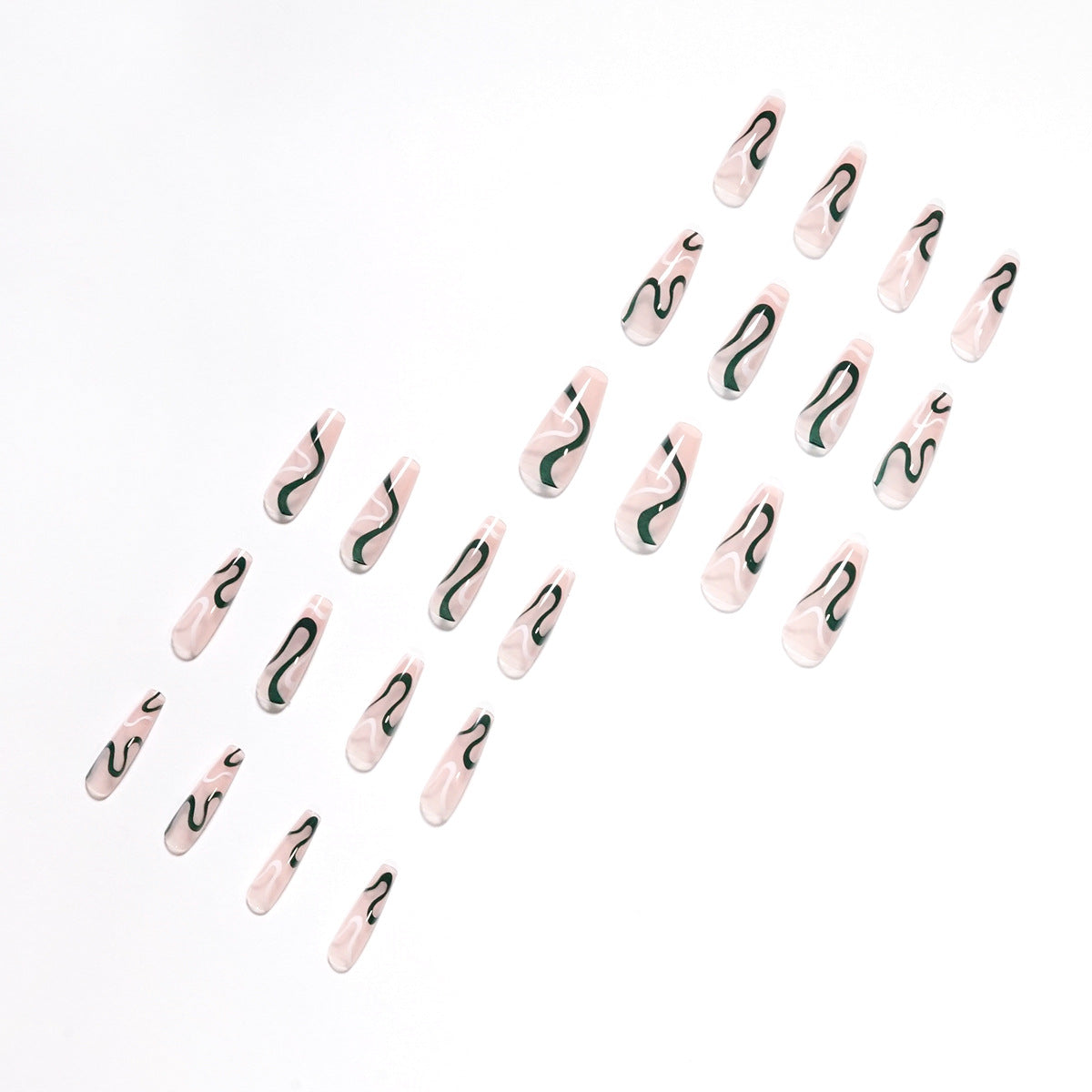 Dark green contrast PRESS ON NAILS