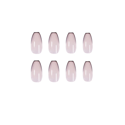 Black French short Ballet PRESS ON NAILS