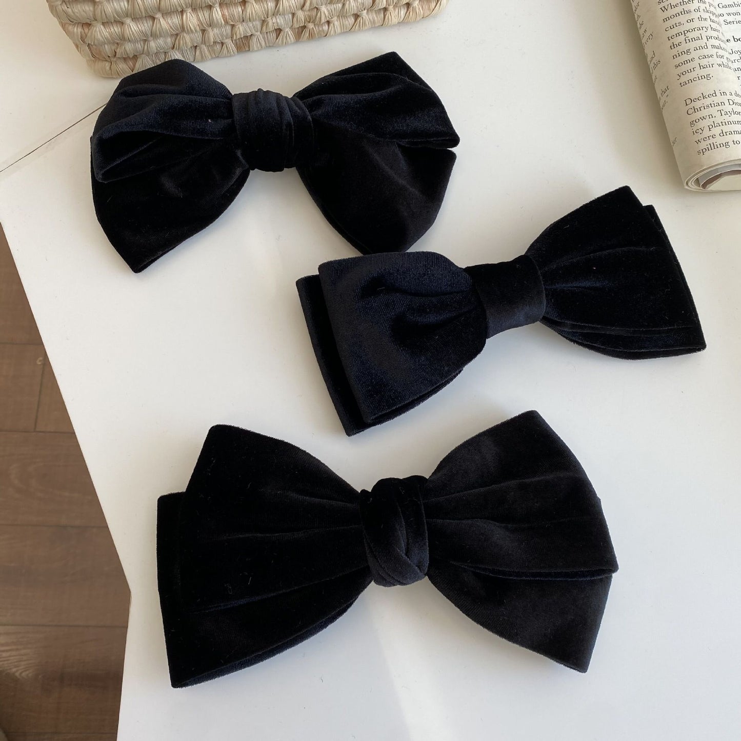 Vintage Black Bow Hair Clips