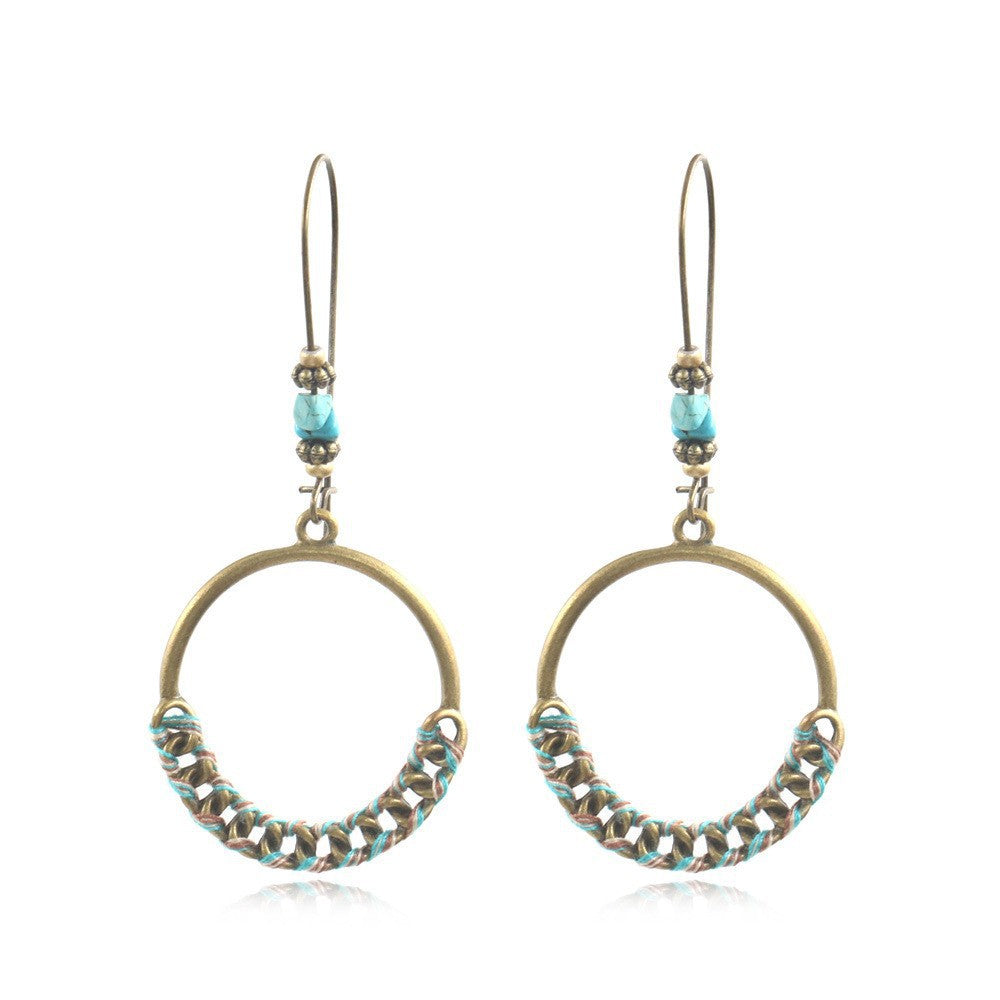 Bohemian fashion alloy long earrings