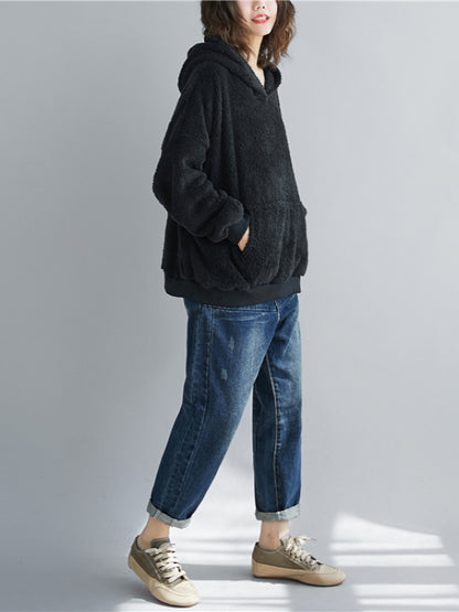 CASUAL WARM THICKEN HOODIE SWEATSHIRT