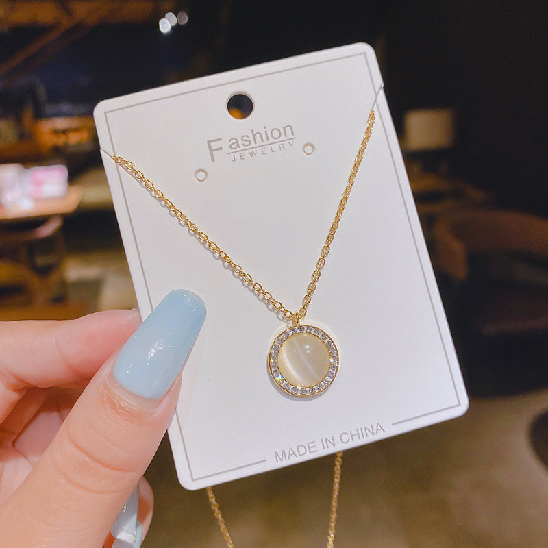 WHOLESALE copper micro-inlaid opal necklace