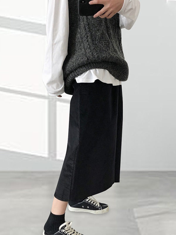 Solid Color Loose A-Line Empire Skirt