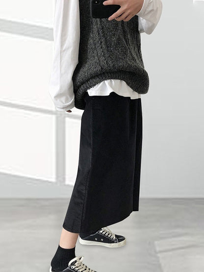 Solid Color Loose A-Line Empire Skirt