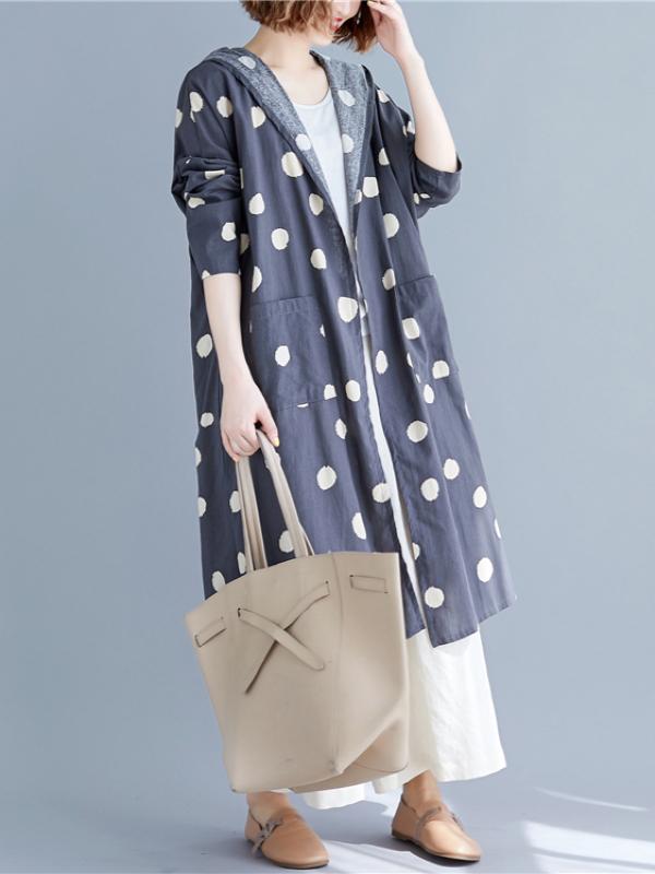 Polka-dot Printed Cover-up
