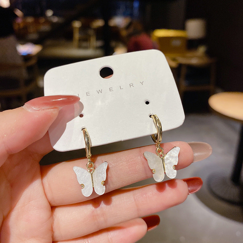 WHOLESALE fashion colorful butterfly earrings