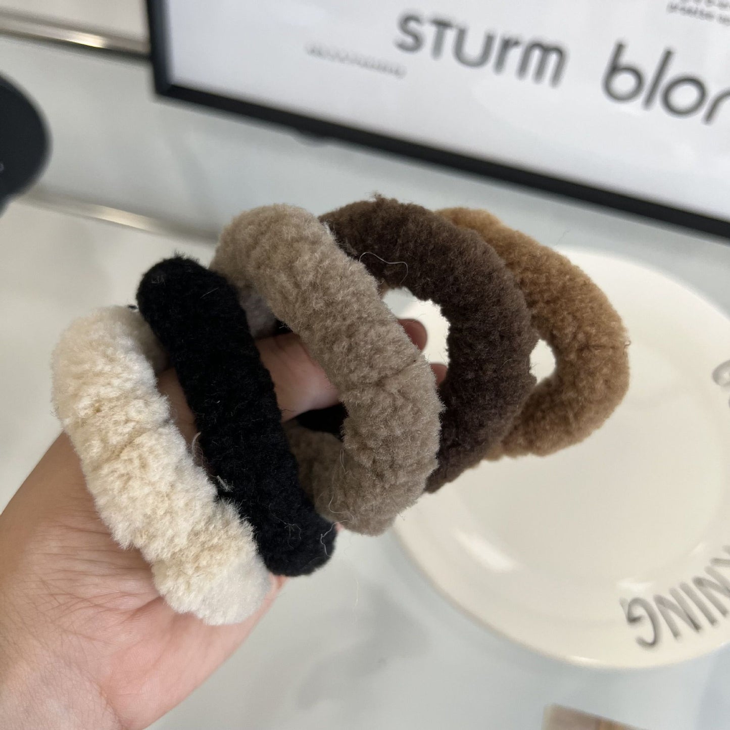 Colored plush Hair Ties