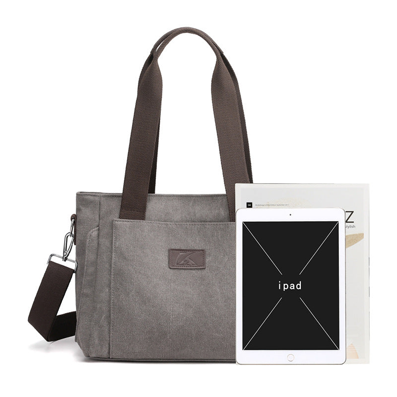 2021 new large capacity women's bag light cross bag casual shoulder bag cross border trendy canvas bag women's handbag