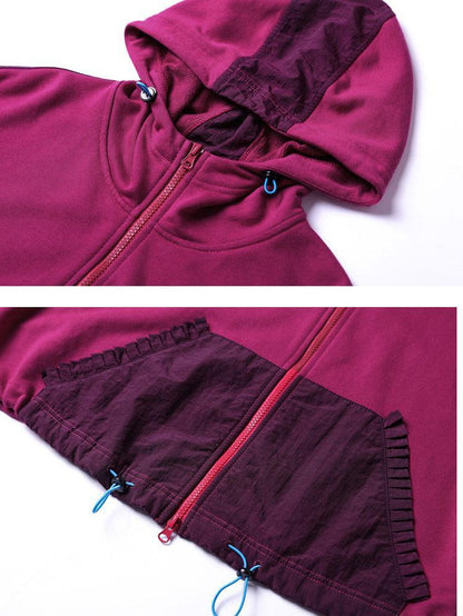 Autumn Sports Style Spliced Sweatershirt And Skirts