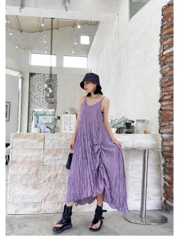 Elegance Sexy Pleats Suspender Dress