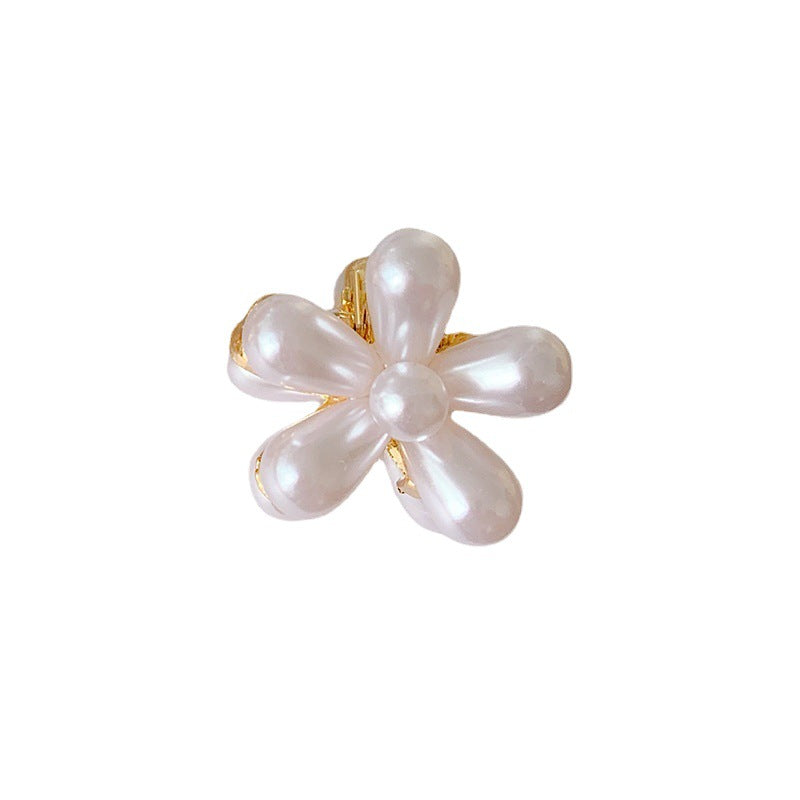 Five-Petal Flower Pearl Hair Clips