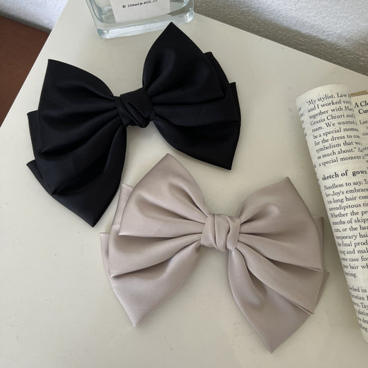 Satin bow Hair Clips
