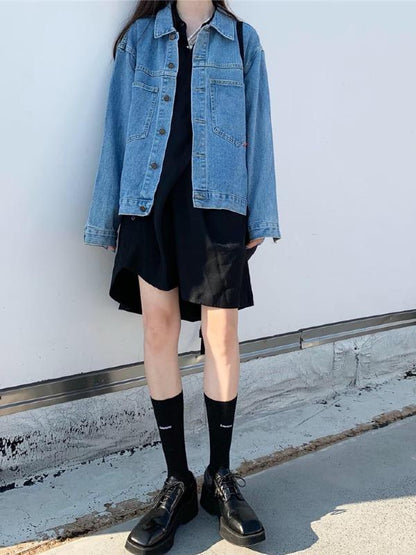 Original Solid Irregularity Shirt Dress