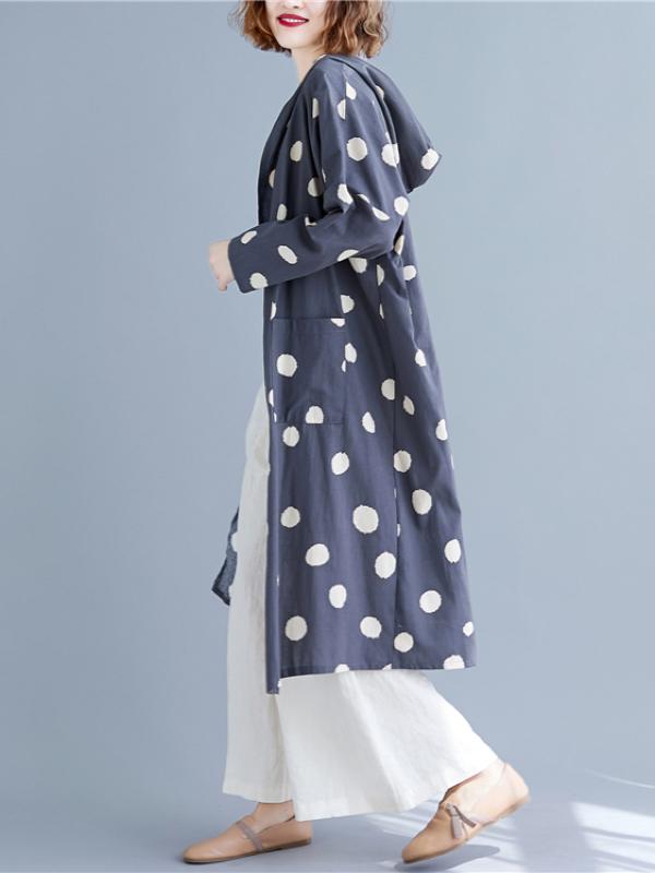 Polka-dot Printed Cover-up