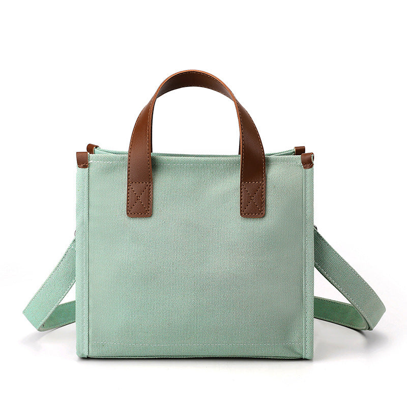 Large-capacity casual ladies shoulder messenger bag 2022 summer new small satchel fashion Joker canvas handbag