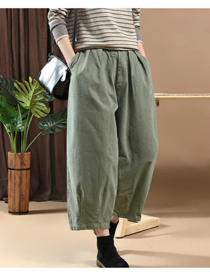 LOOSE SOLID BLOOMERS PANTS