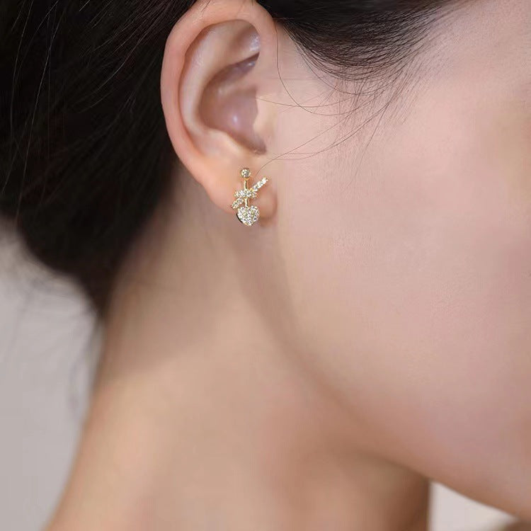 Korean diamond Cupid love earrings