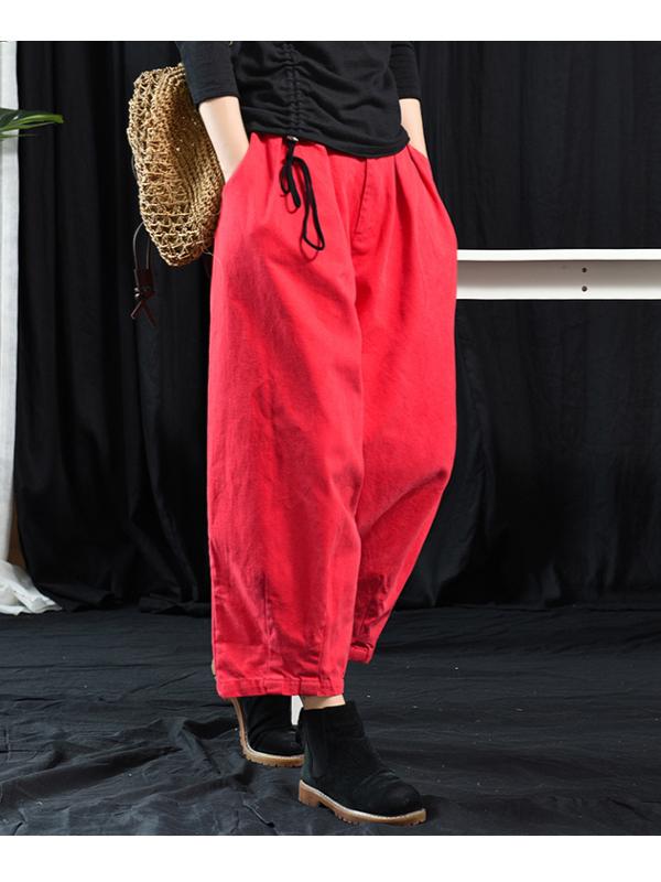 LOOSE SOLID BLOOMERS PANTS