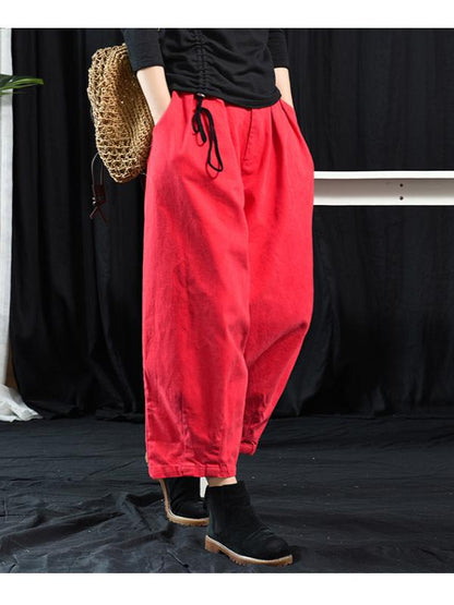 LOOSE SOLID BLOOMERS PANTS