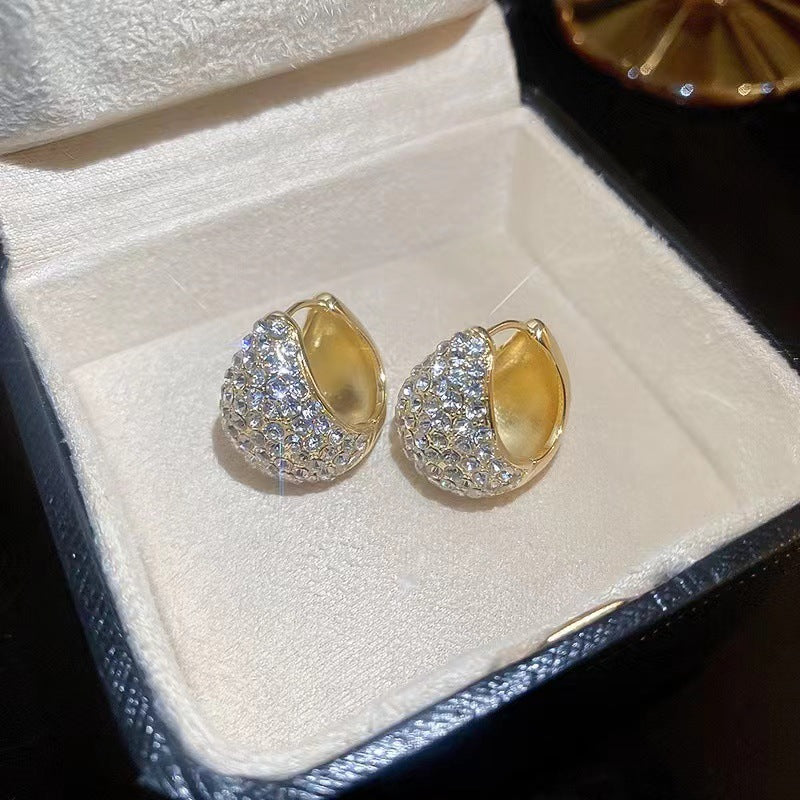 Water drop hoop earrings