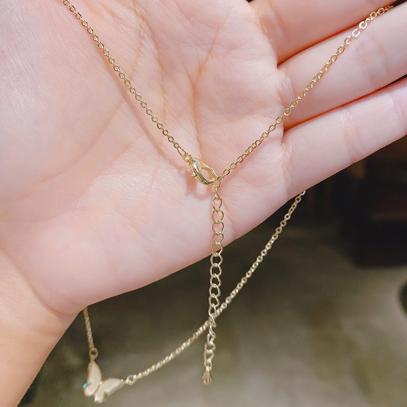 Wholesale copper micro inlaid anti shell necklace