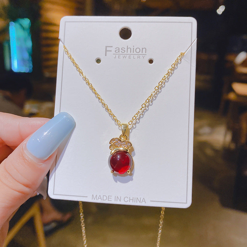 Wholesale red agate purse Necklace